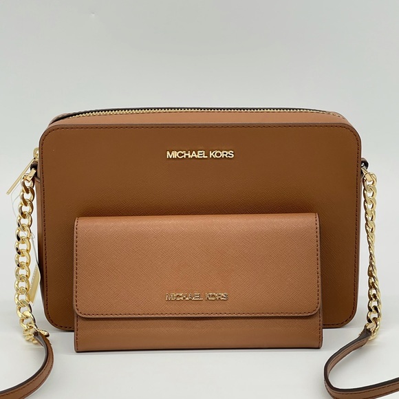 Michael Kors EW Crossbody Bag & Trifold Wallet Luggage